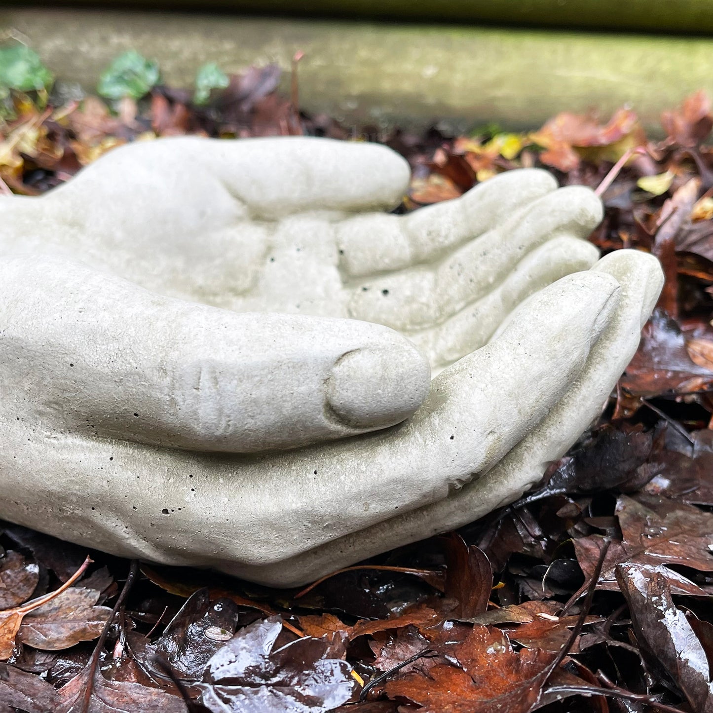 Stone Hand Of Hope Bird Feeder