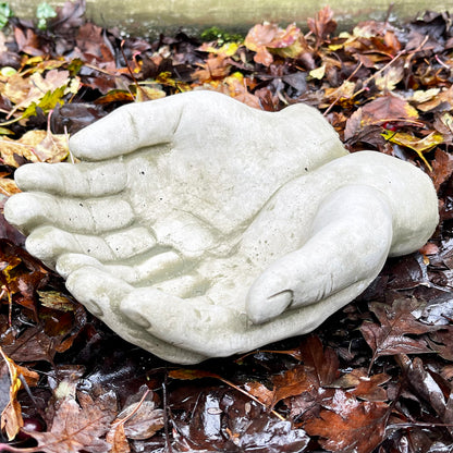 Stone Hand Of Hope Bird Feeder