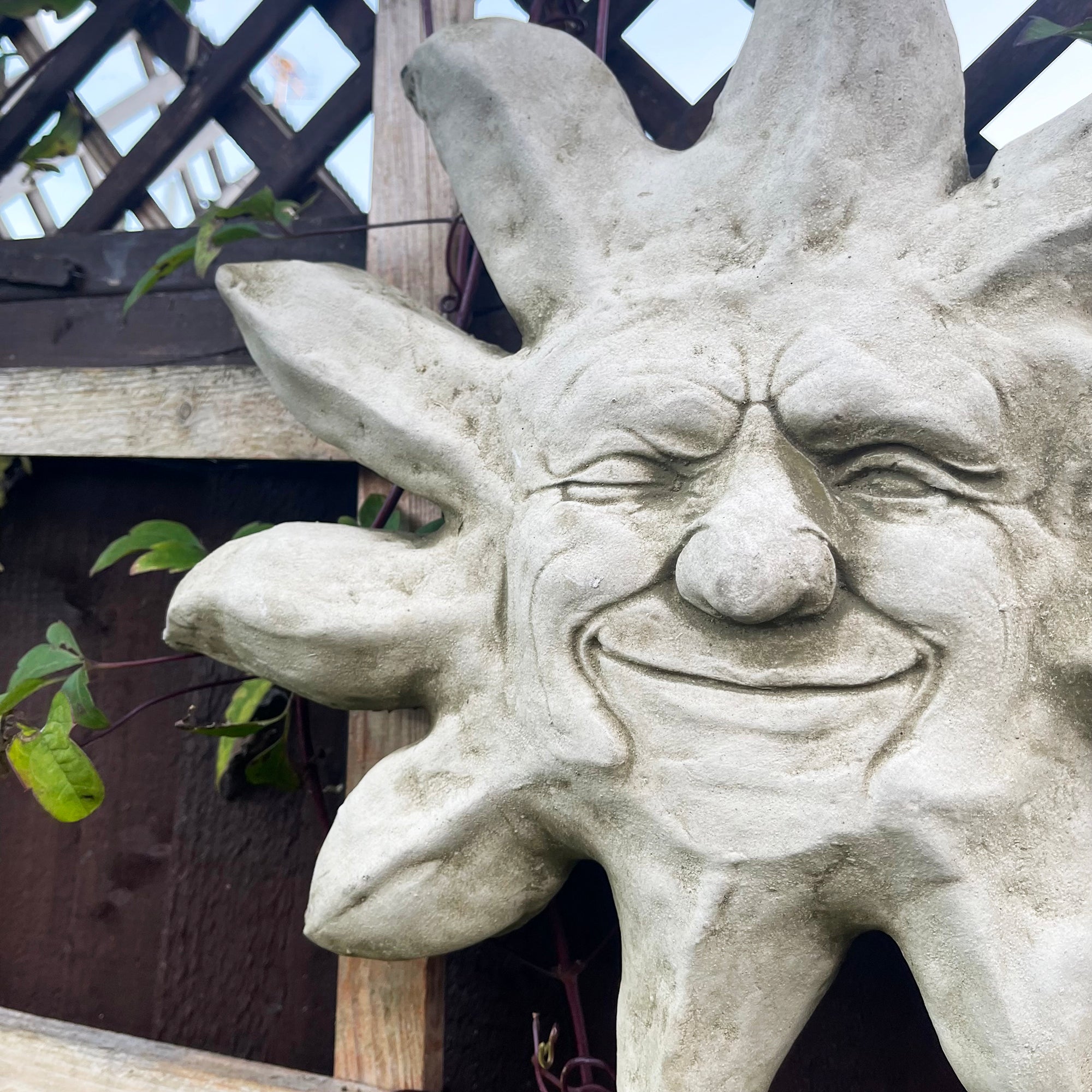 Stone Jolly Sun Wall Plaque