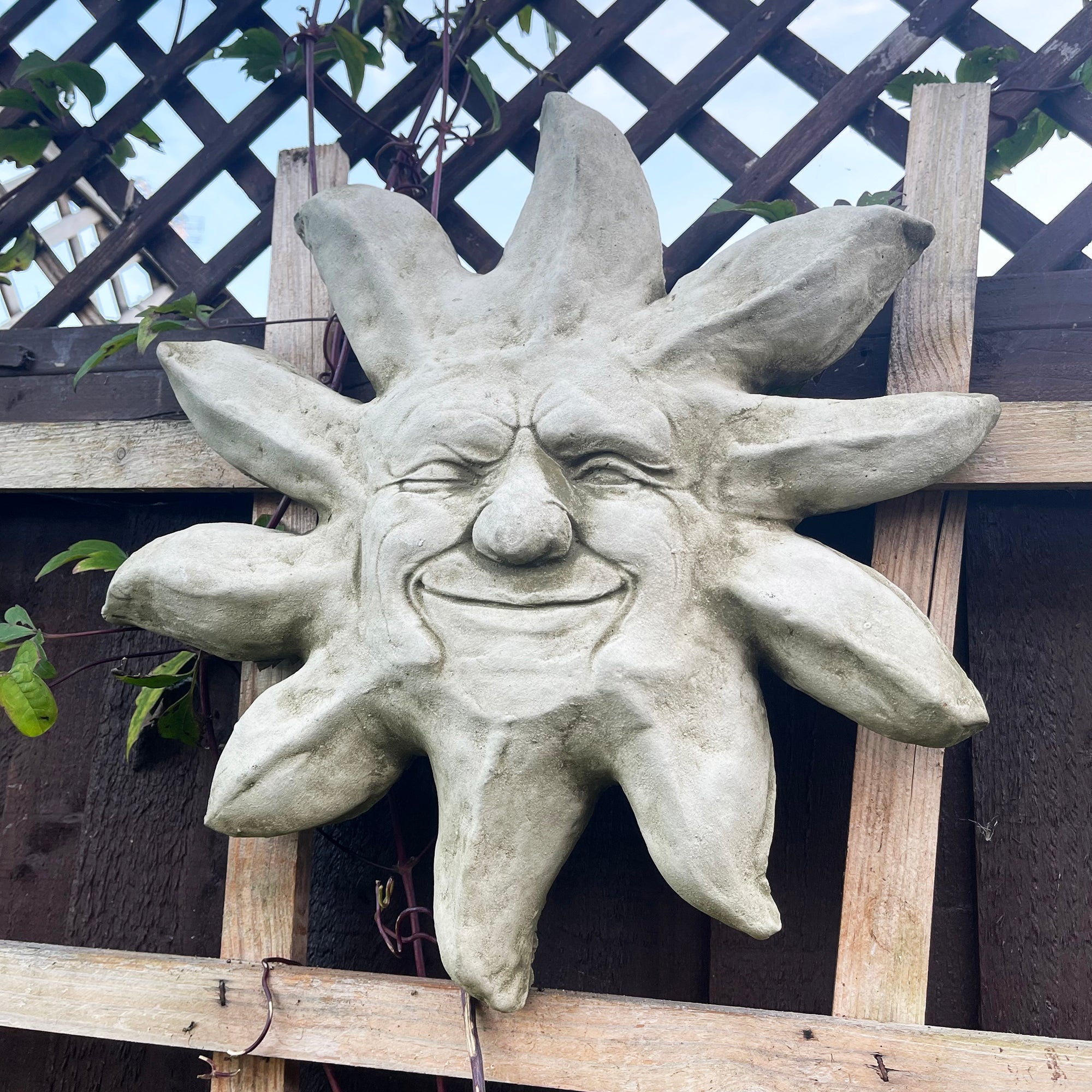 Stone Jolly Sun Wall Plaque