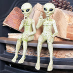 Set Of 2 Alien Shelf Sitter Decorations
