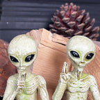 Set Of 2 Alien Shelf Sitter Decorations