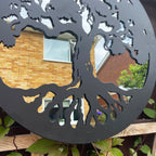 Black Tree Of Life Garden Silhouette Mirror