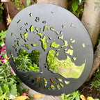 Black Tree Of Life Garden Silhouette Mirror