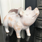 Pink Flying Angel Pig Ornament