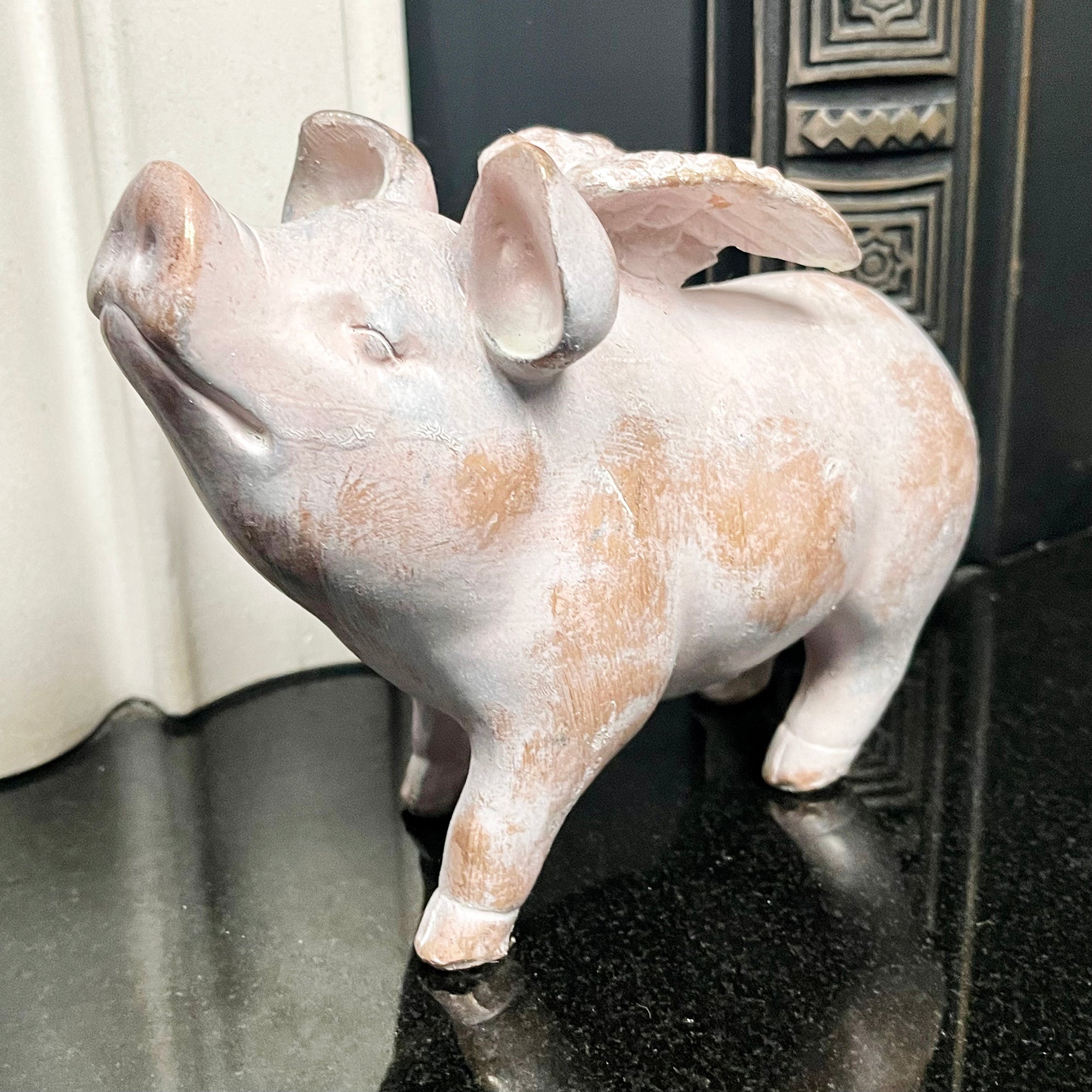 Pink Flying Angel Pig Ornament
