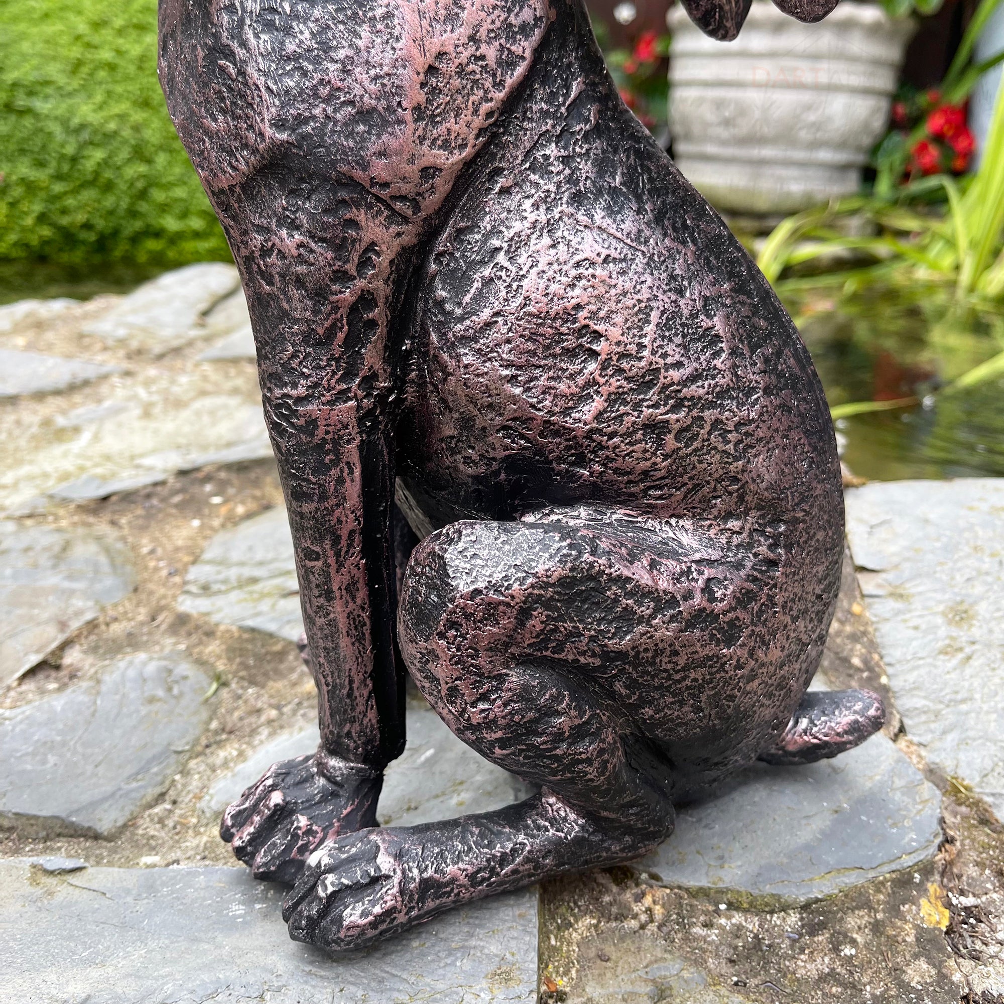 Bronze Garden Moongazing Hare Ornament
