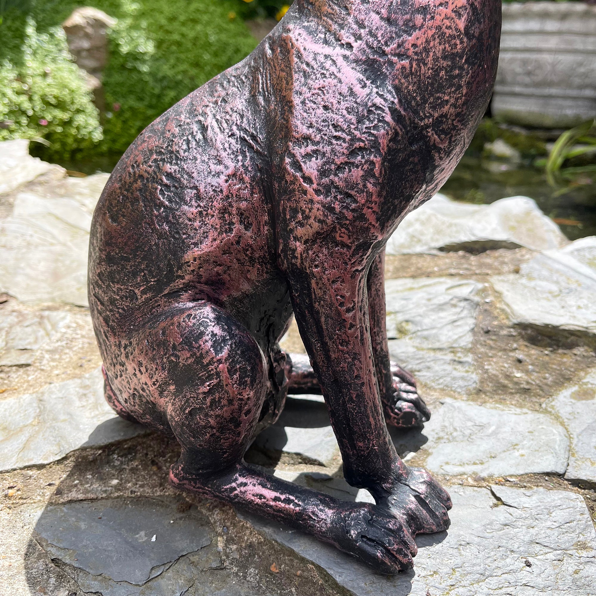 Bronze Garden Alert Hare Ornament