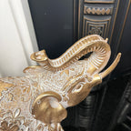 Set Of 2 Gold Indian Elephant Ornaments
