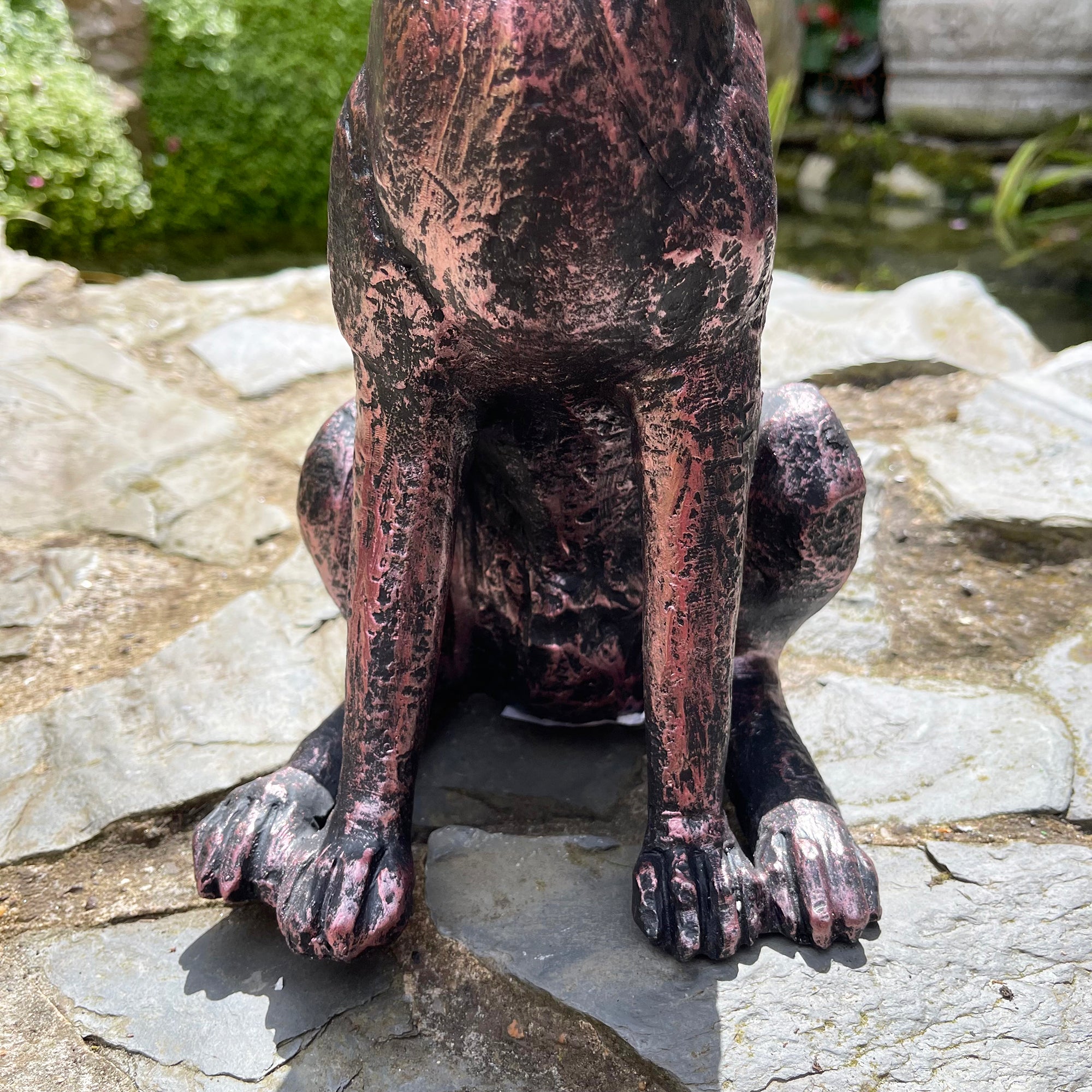 Bronze Garden Alert Hare Ornament