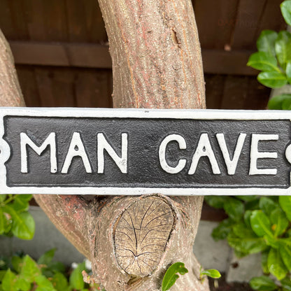 Cast Iron Man Cave Wall Sign