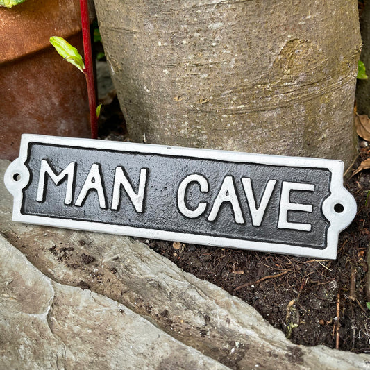 Cast Iron Man Cave Wall Sign