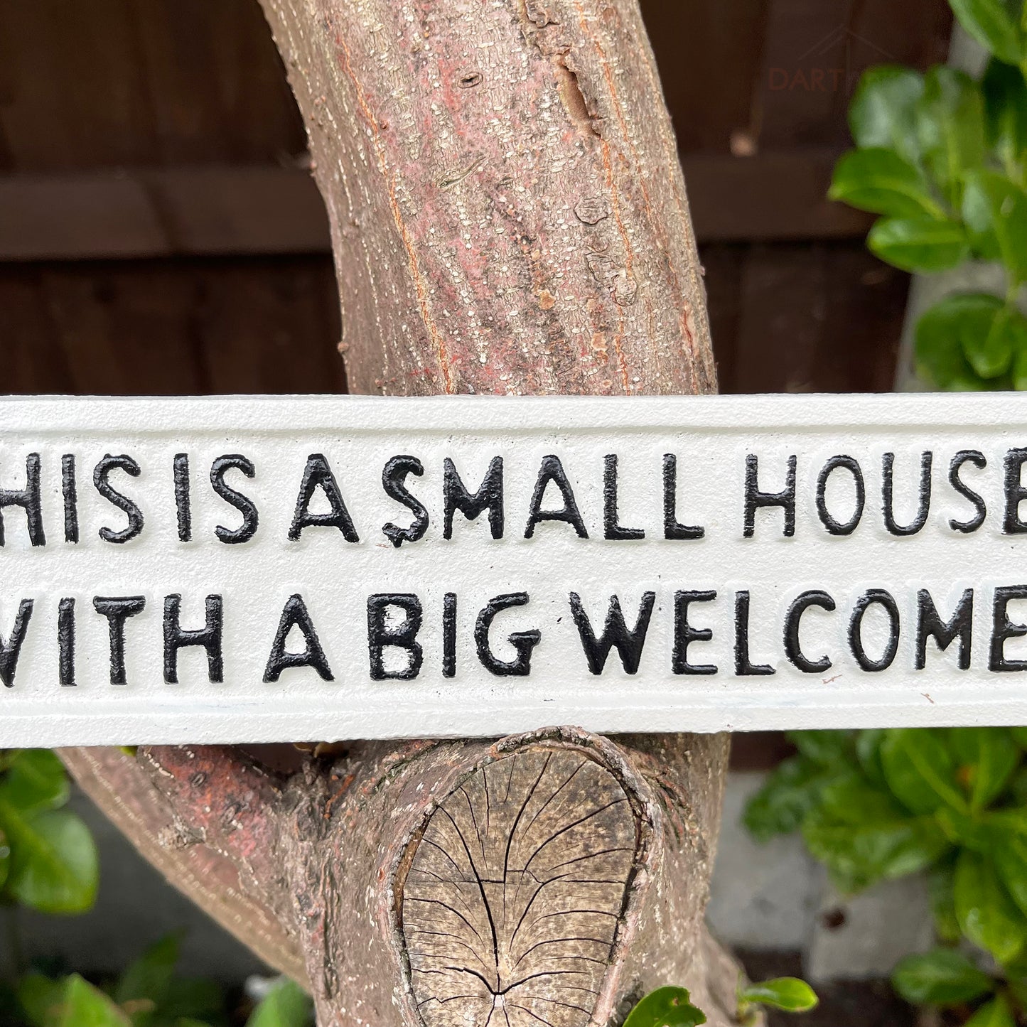 Small House Big Welcome Cast Iron Wall Sign