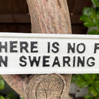 Cast Iron Swearing Sign