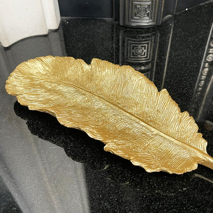 Gold Decorative Leaf Tray
