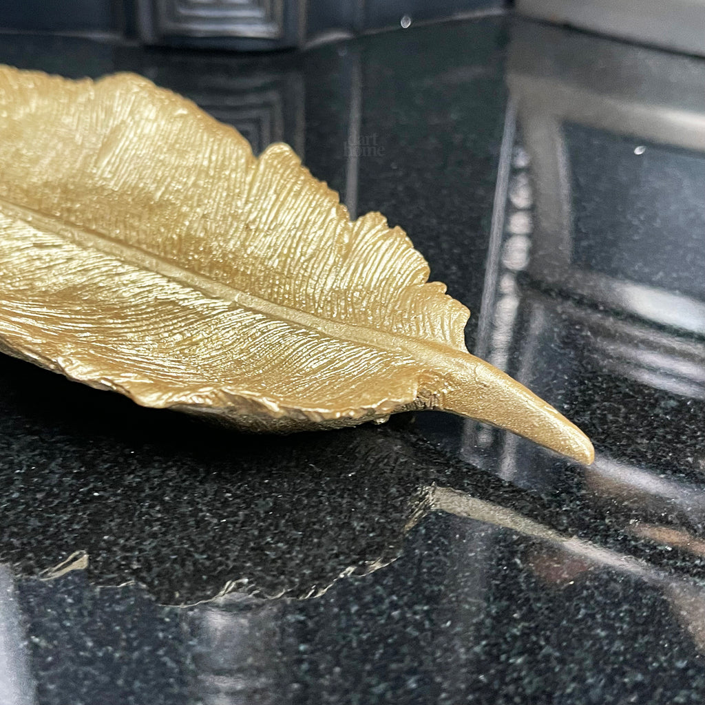 Gold Decorative Leaf Tray