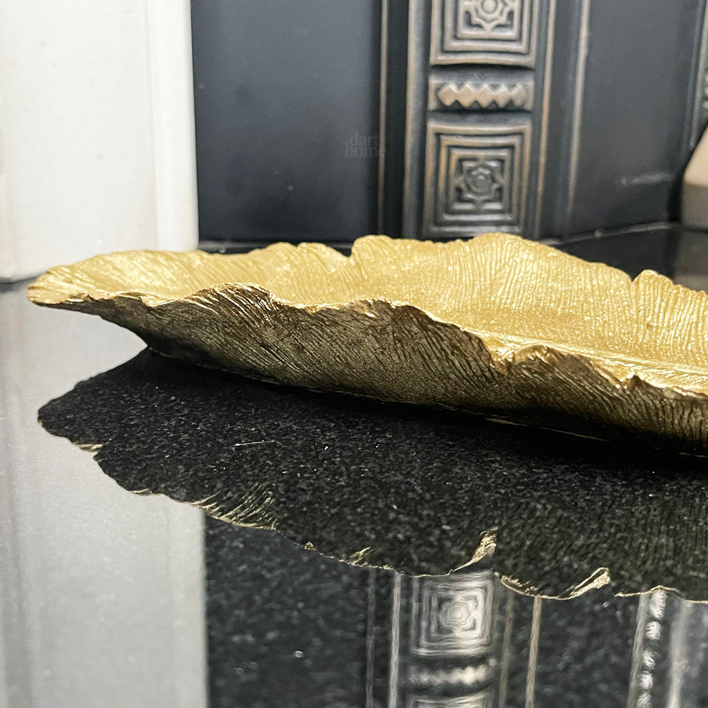 Gold Decorative Leaf Tray
