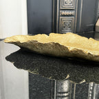 Goldenes dekoratives Blatttablett