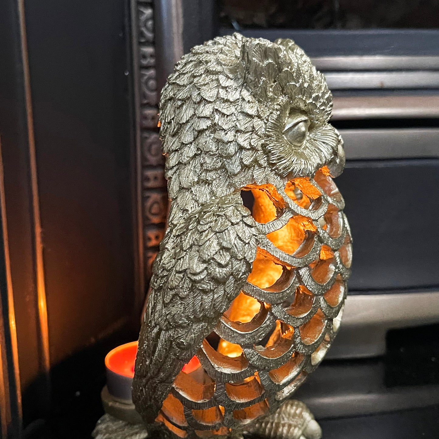 Gold Owl Tealight Holder