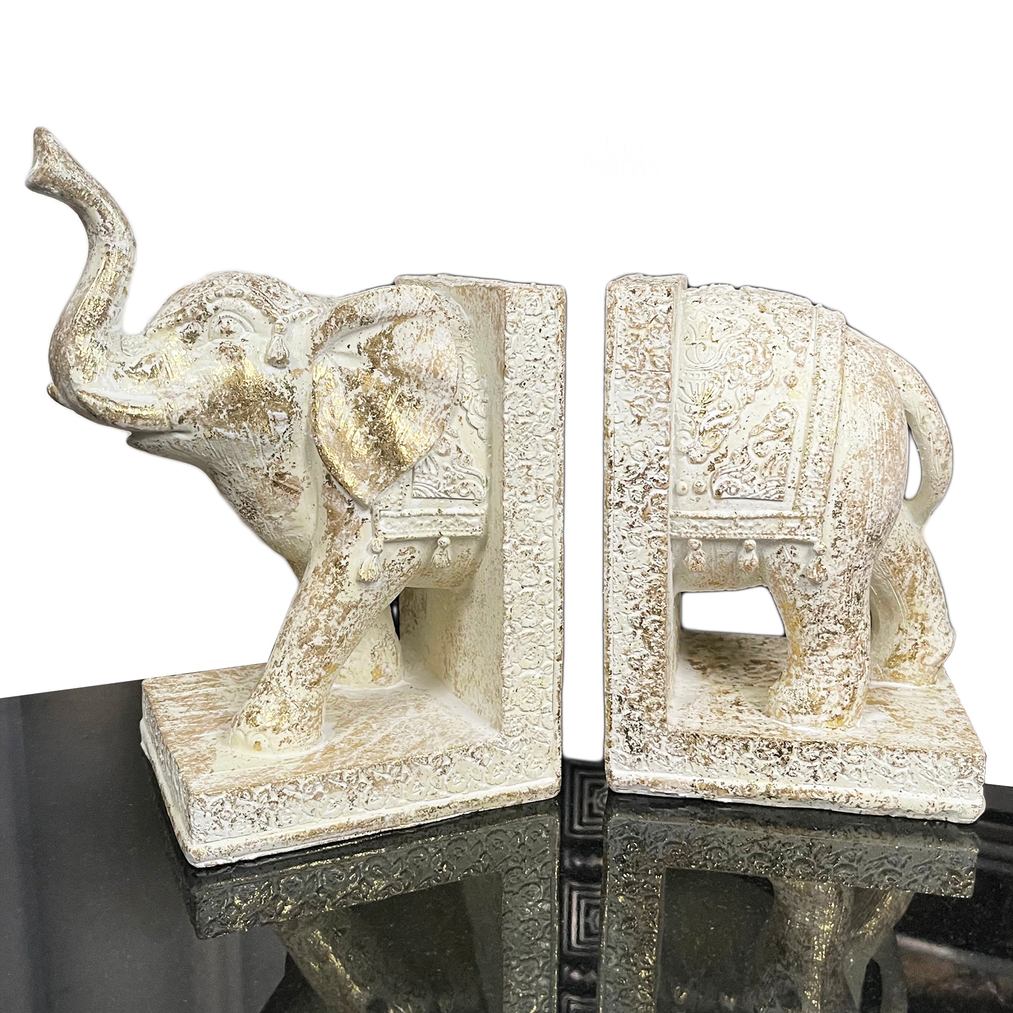 Set Of 2 Indian Elephant Bookends