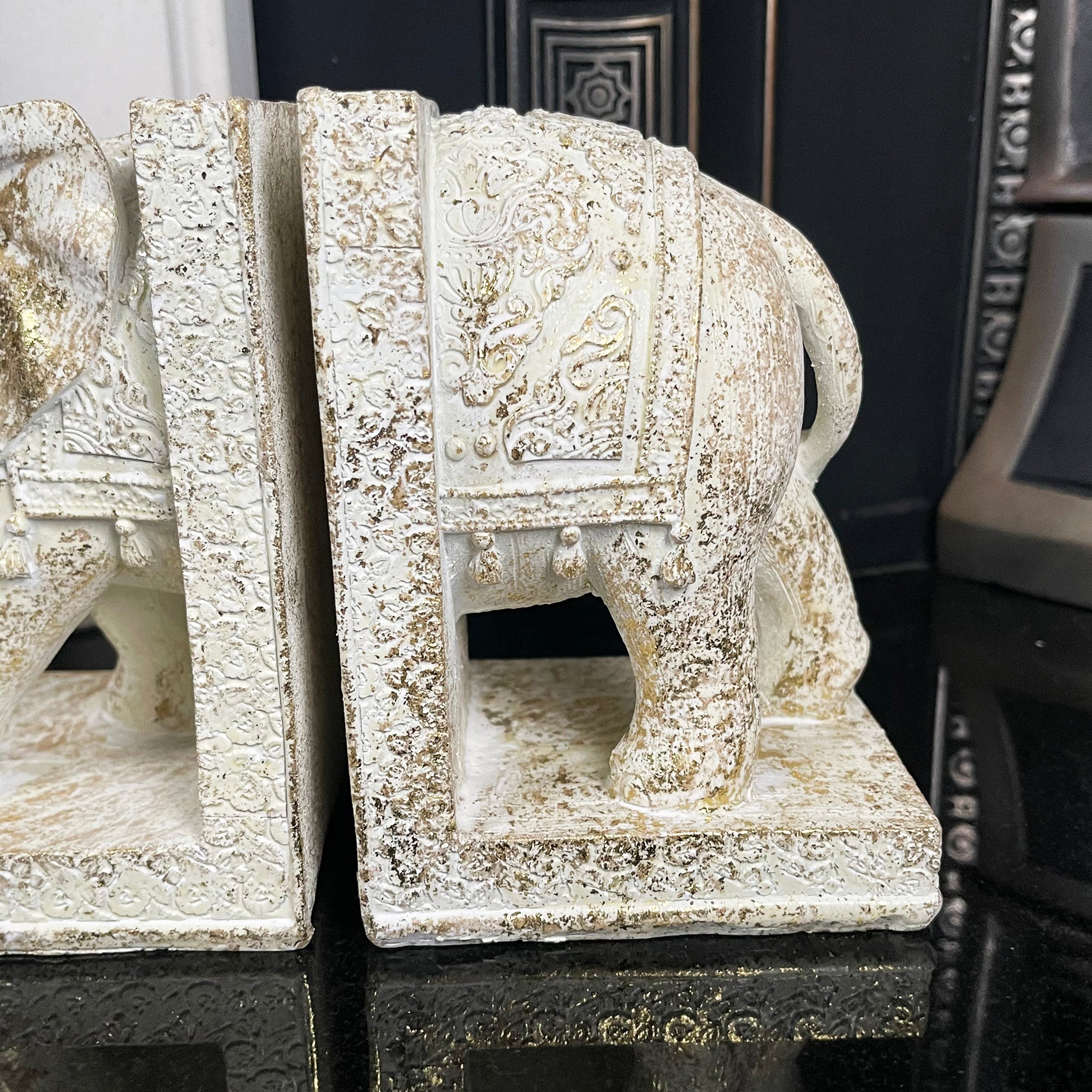 Set Of 2 Indian Elephant Bookends