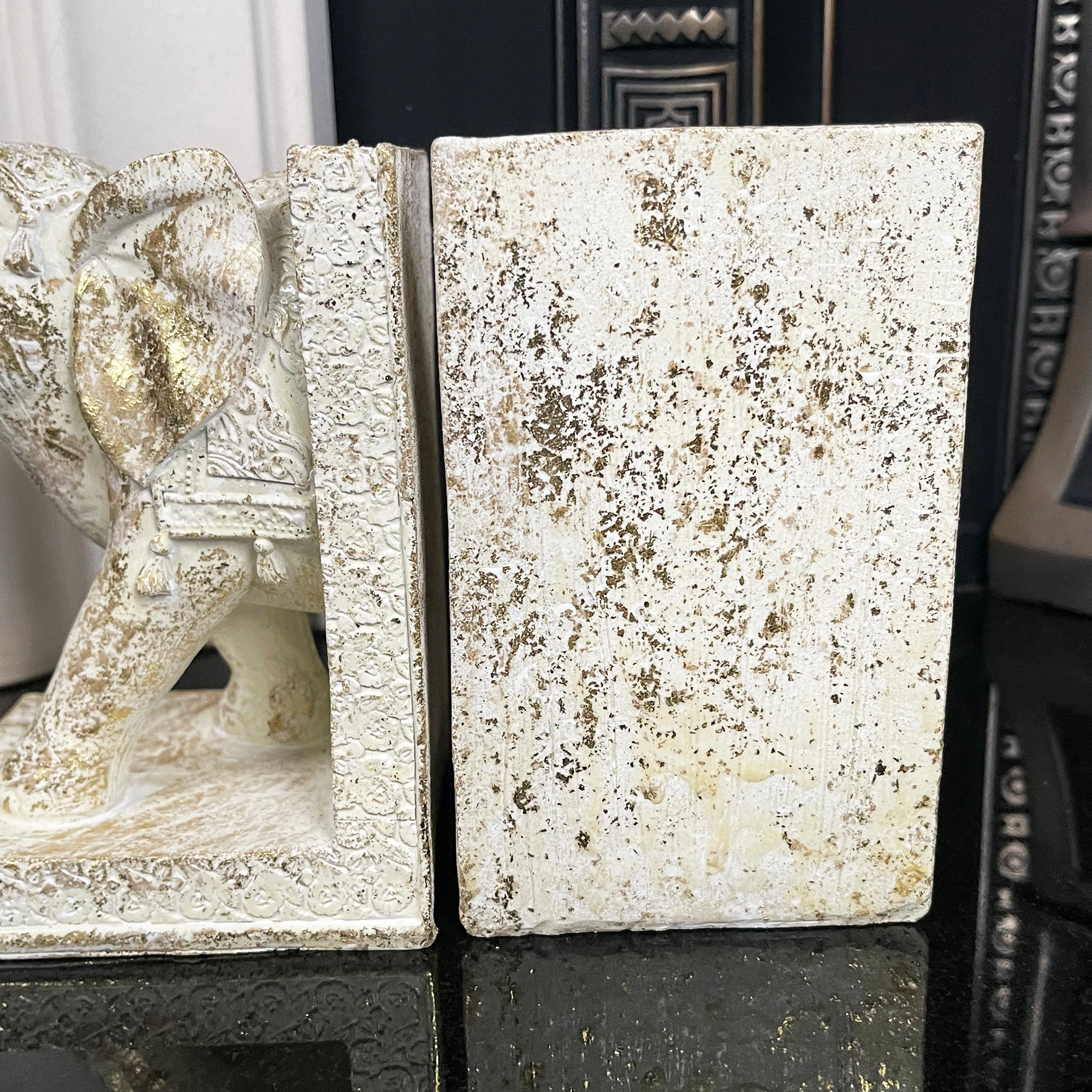Set Of 2 Indian Elephant Bookends