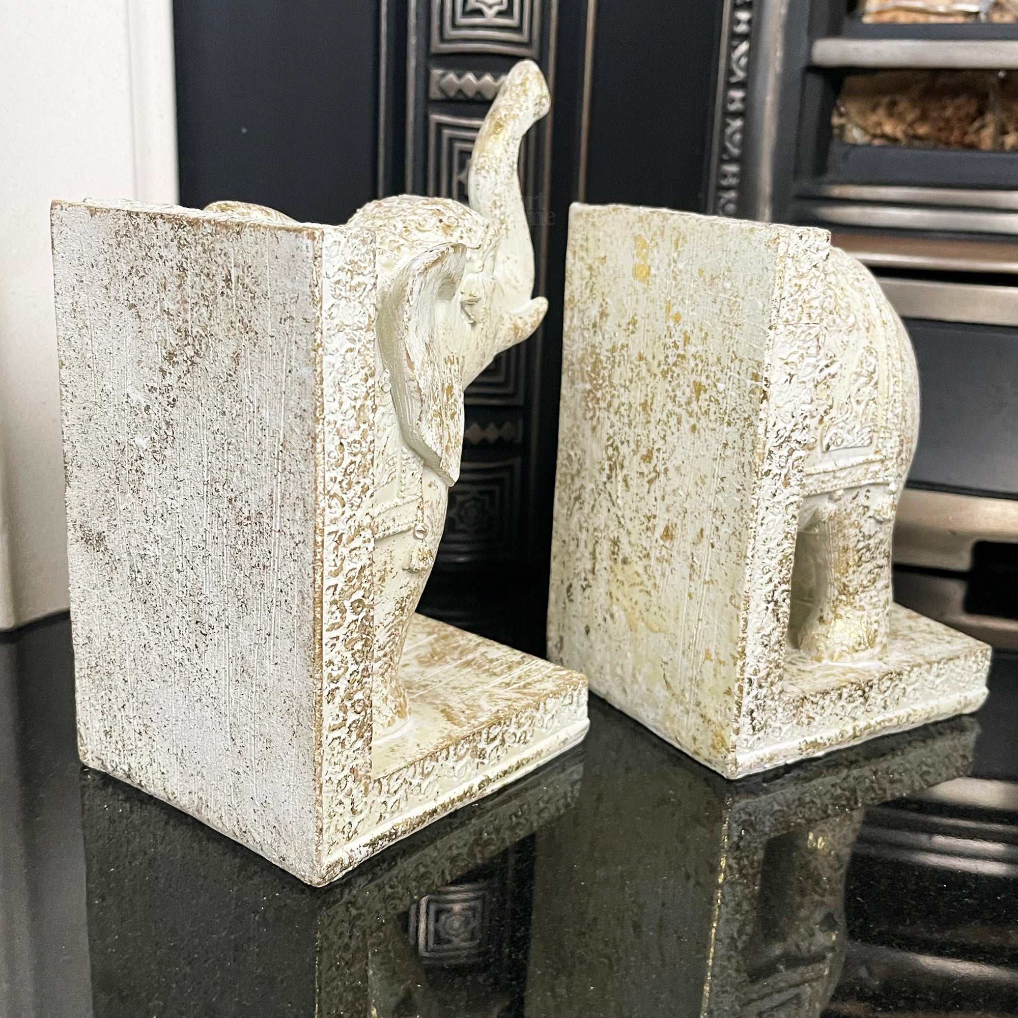 Set Of 2 Indian Elephant Bookends