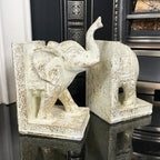 Set Of 2 Indian Elephant Bookends