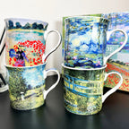 Set Of 4 Fine China Claude Monet Mugs