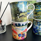 Set Of 4 Fine China Claude Monet Mugs