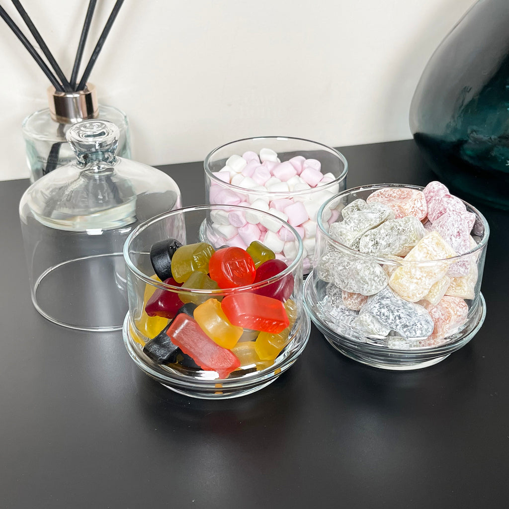 Stackable 3 Tier Glass Sweets Dishes