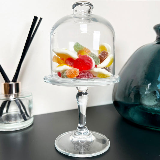 Glass Stemmed Sweets Stand With Lid