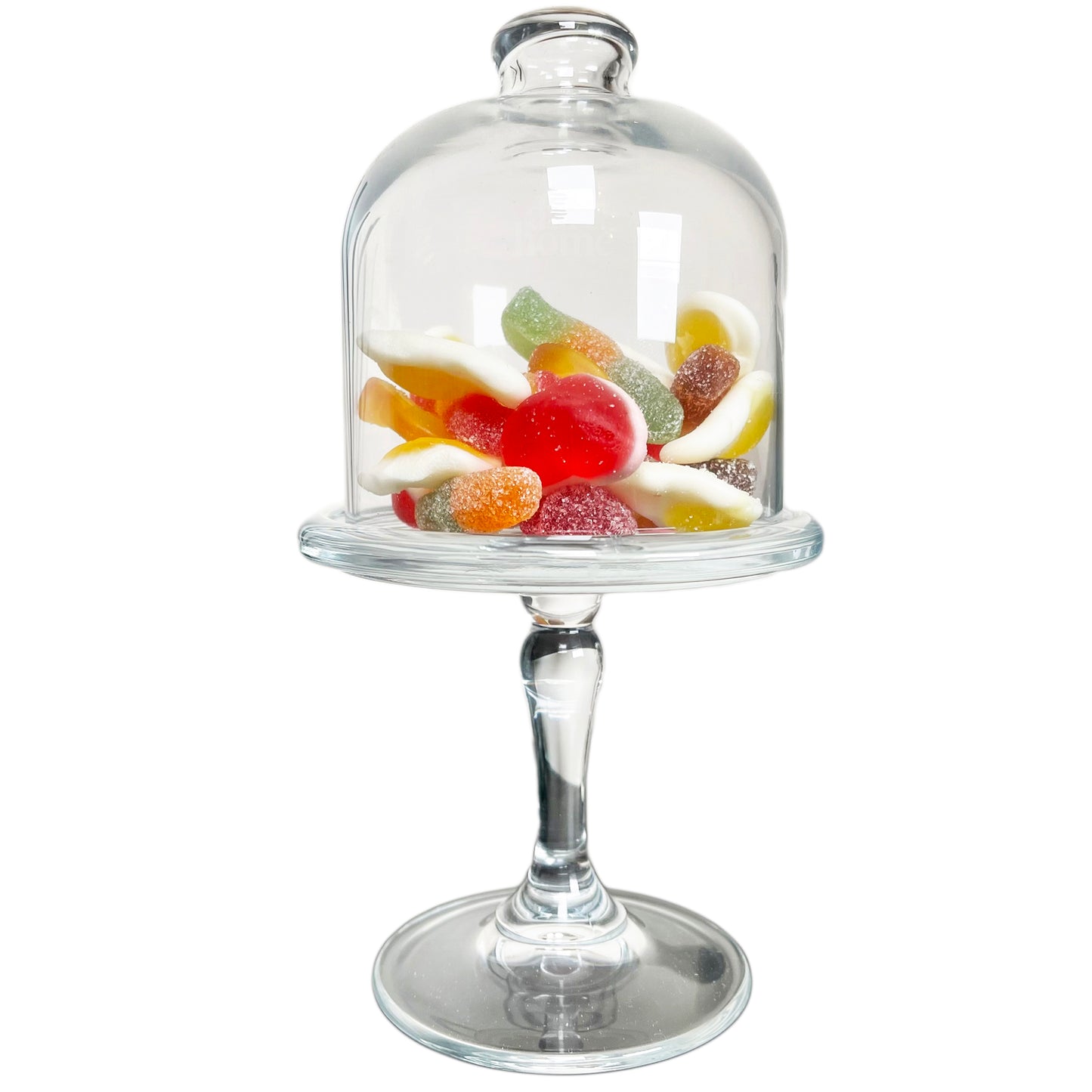 Glass Stemmed Sweets Stand With Lid