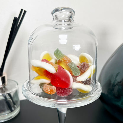 Glass Stemmed Sweets Stand With Lid