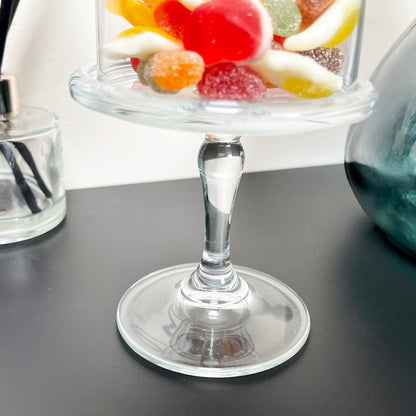 Glass Stemmed Sweets Stand With Lid