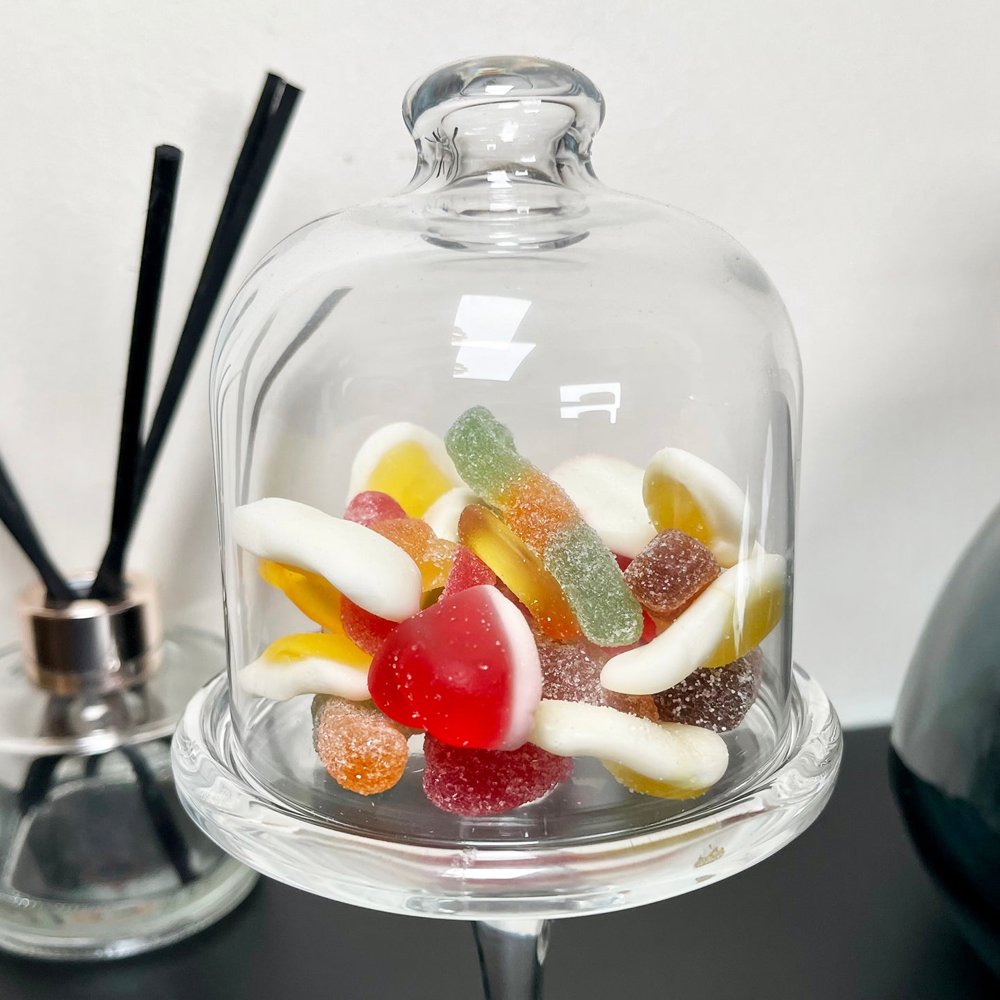 Glass Stemmed Sweets Stand With Lid