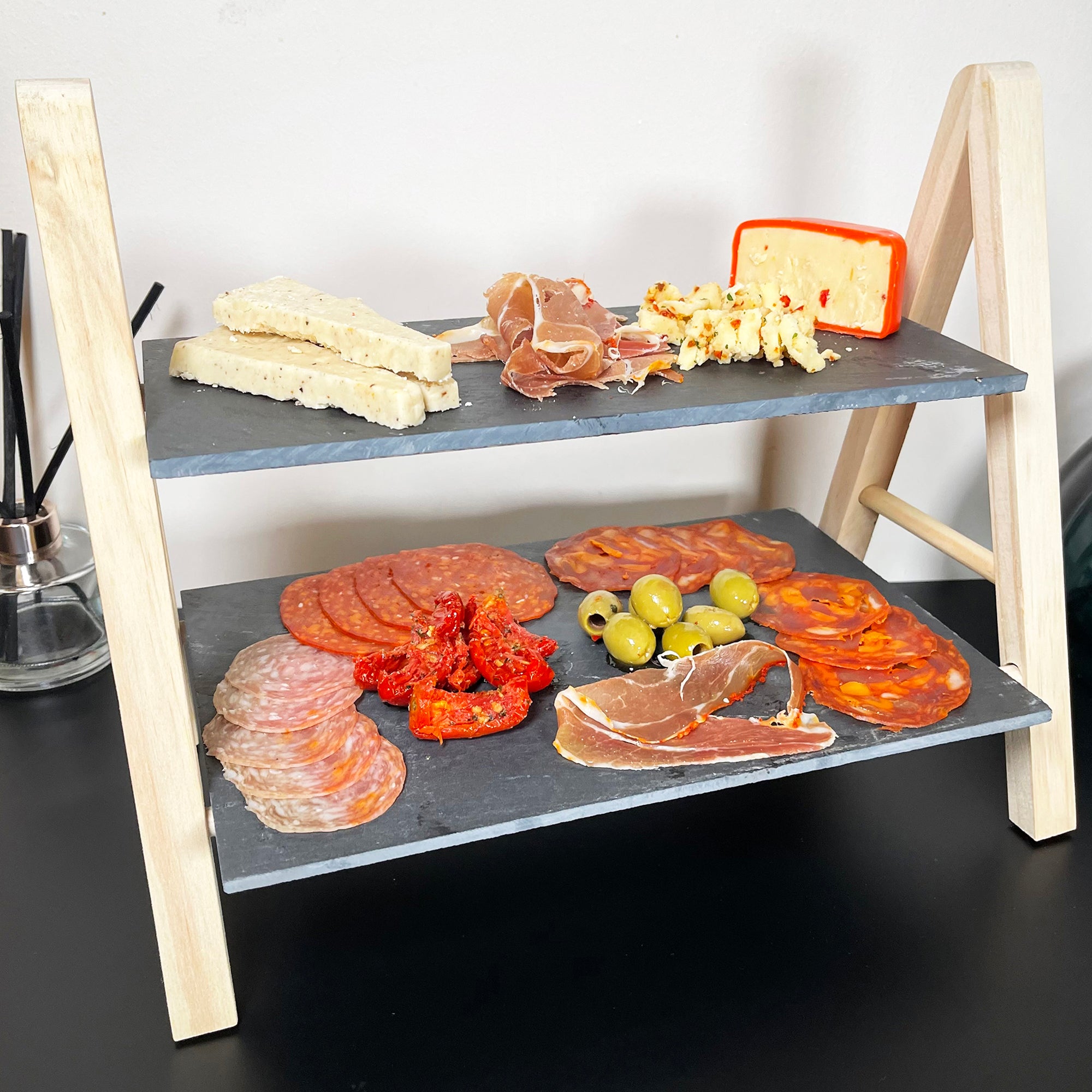2 Tier Slate Serving Platter
