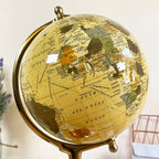 World Globe On Vintage Gold Stand