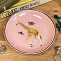 Round Pink Giraffe Trinket Dish