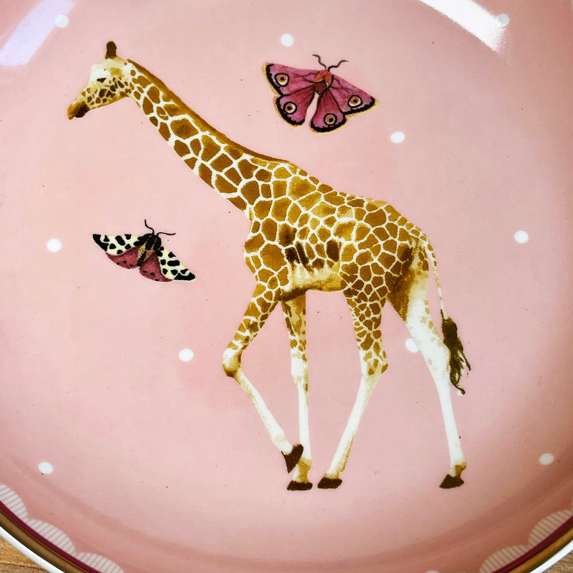 Round Pink Giraffe Trinket Dish