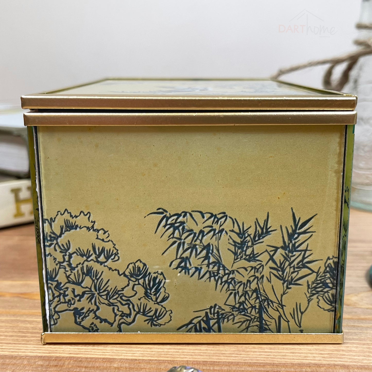 Oriental Heron Glass Jewellery Box