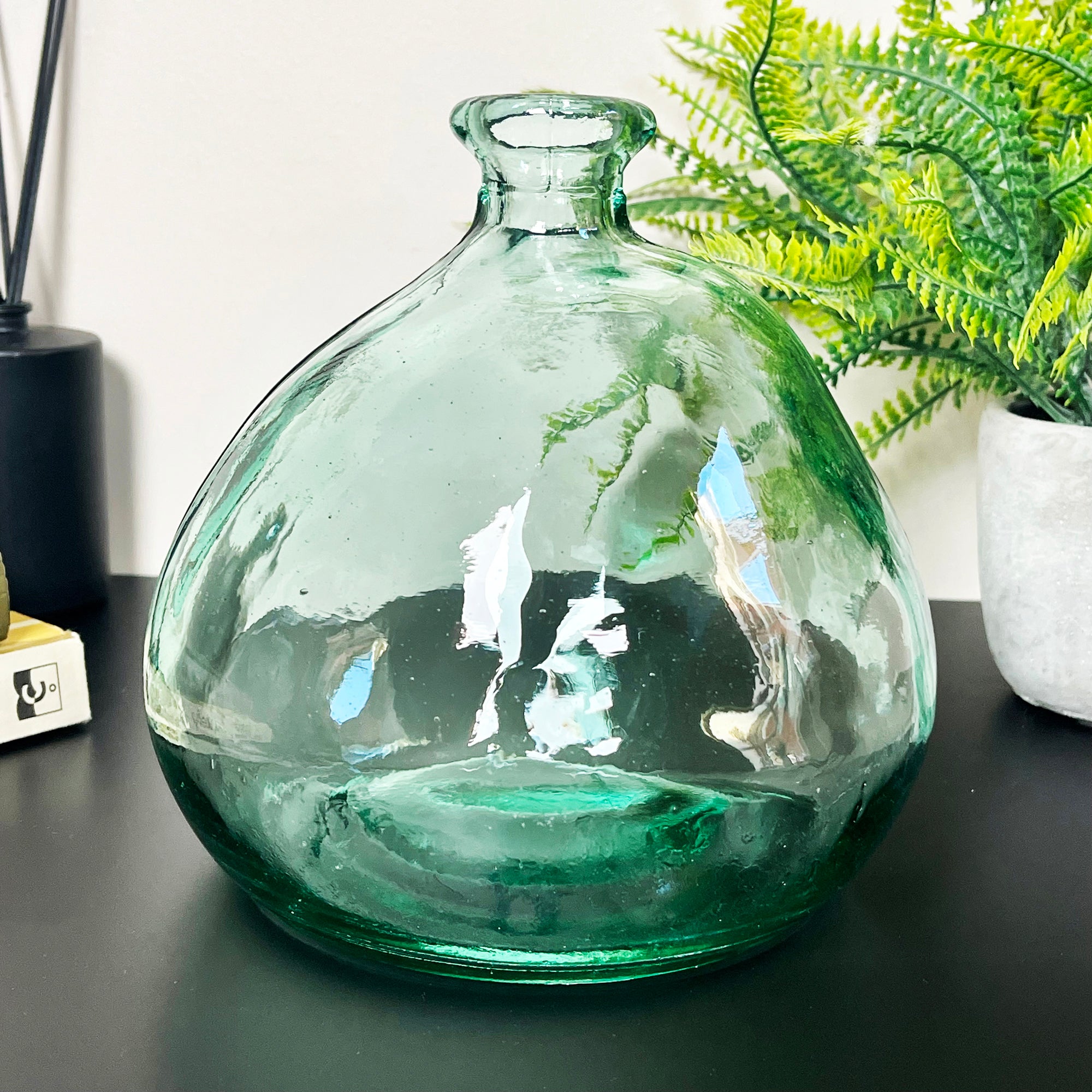 Recycled Glass Clear Bubble Vase