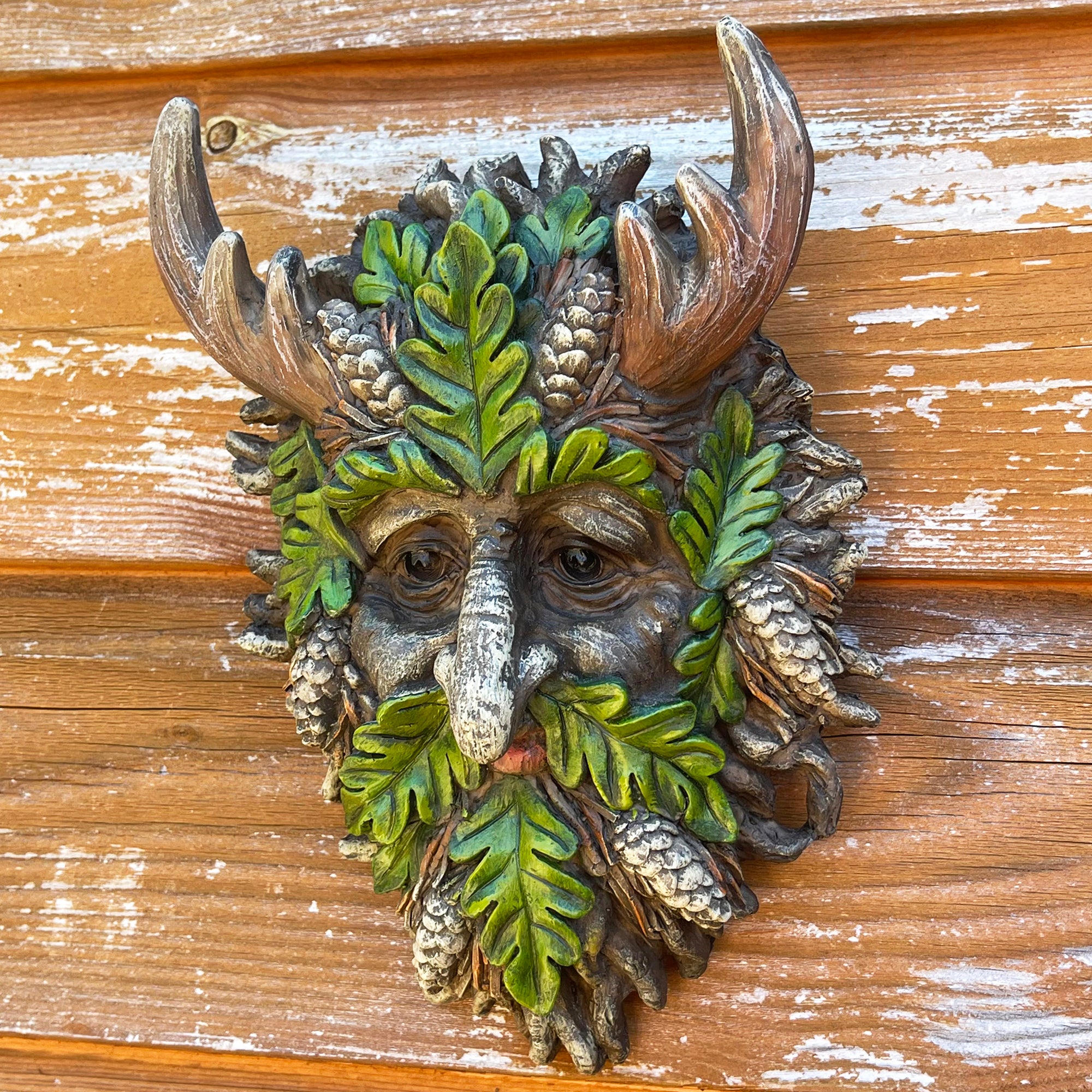 Resin Green Man Wall Plaque