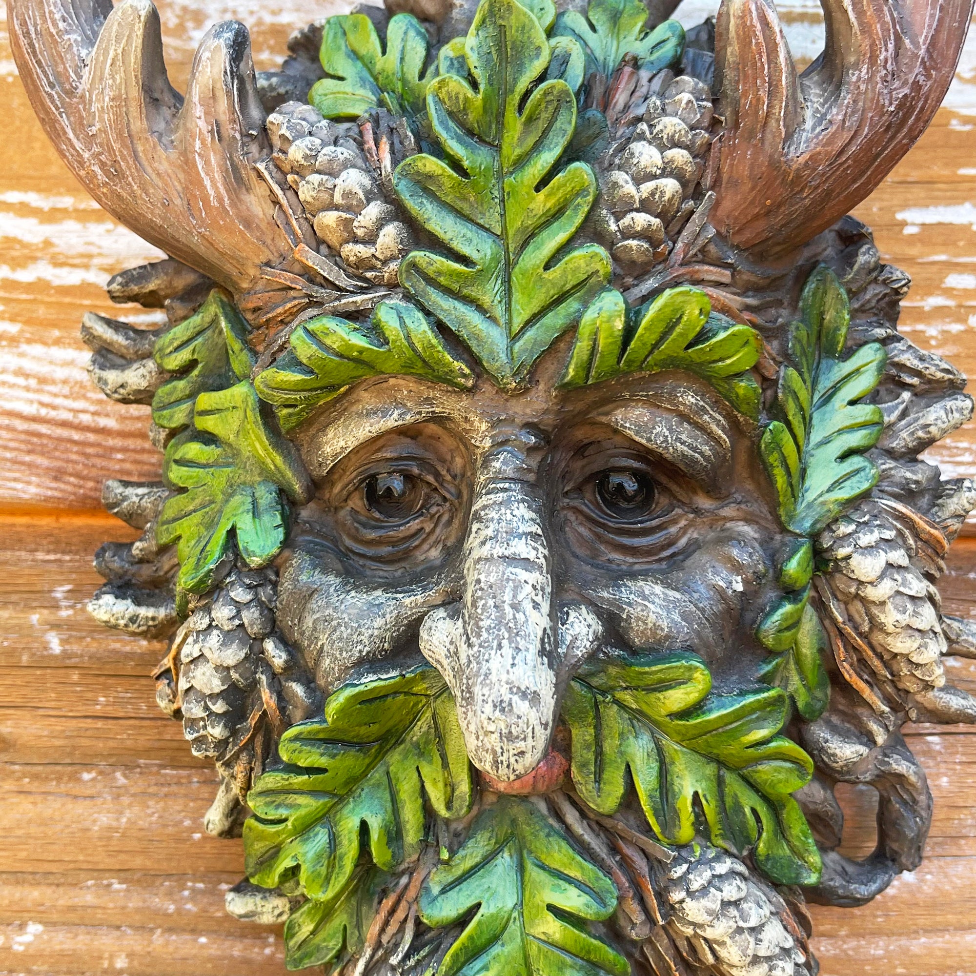 Resin Green Man Wall Plaque