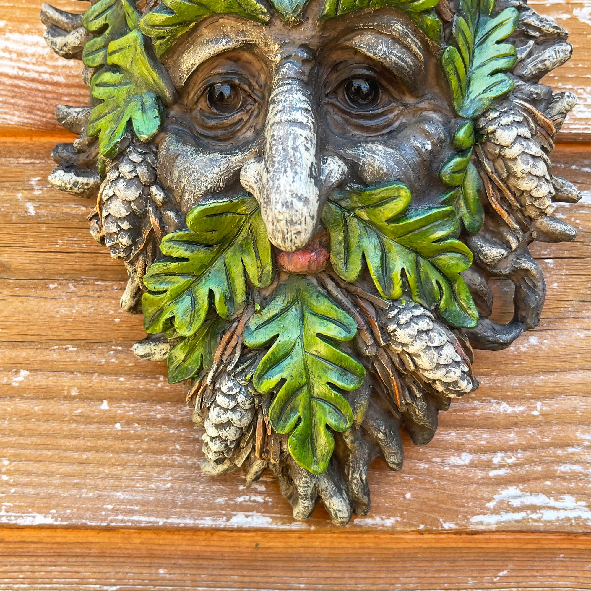 Resin Green Man Wall Plaque