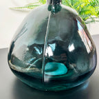 Dunkelblaue Blasenvase aus recyceltem Glas