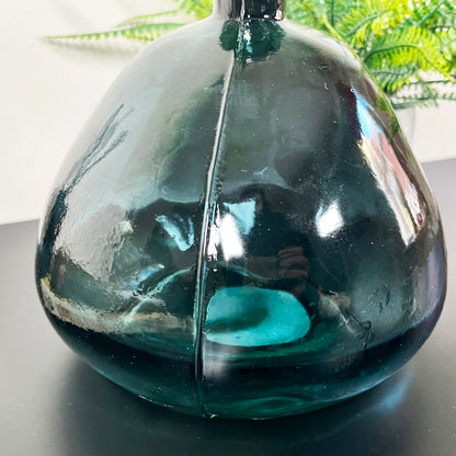 Recycled Glass Dark Blue Bubble Vase