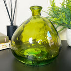 Recycled Glass Green Bubble Vase