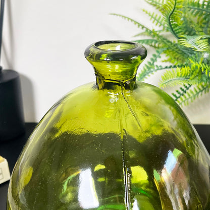 Recycled Glass Green Bubble Vase