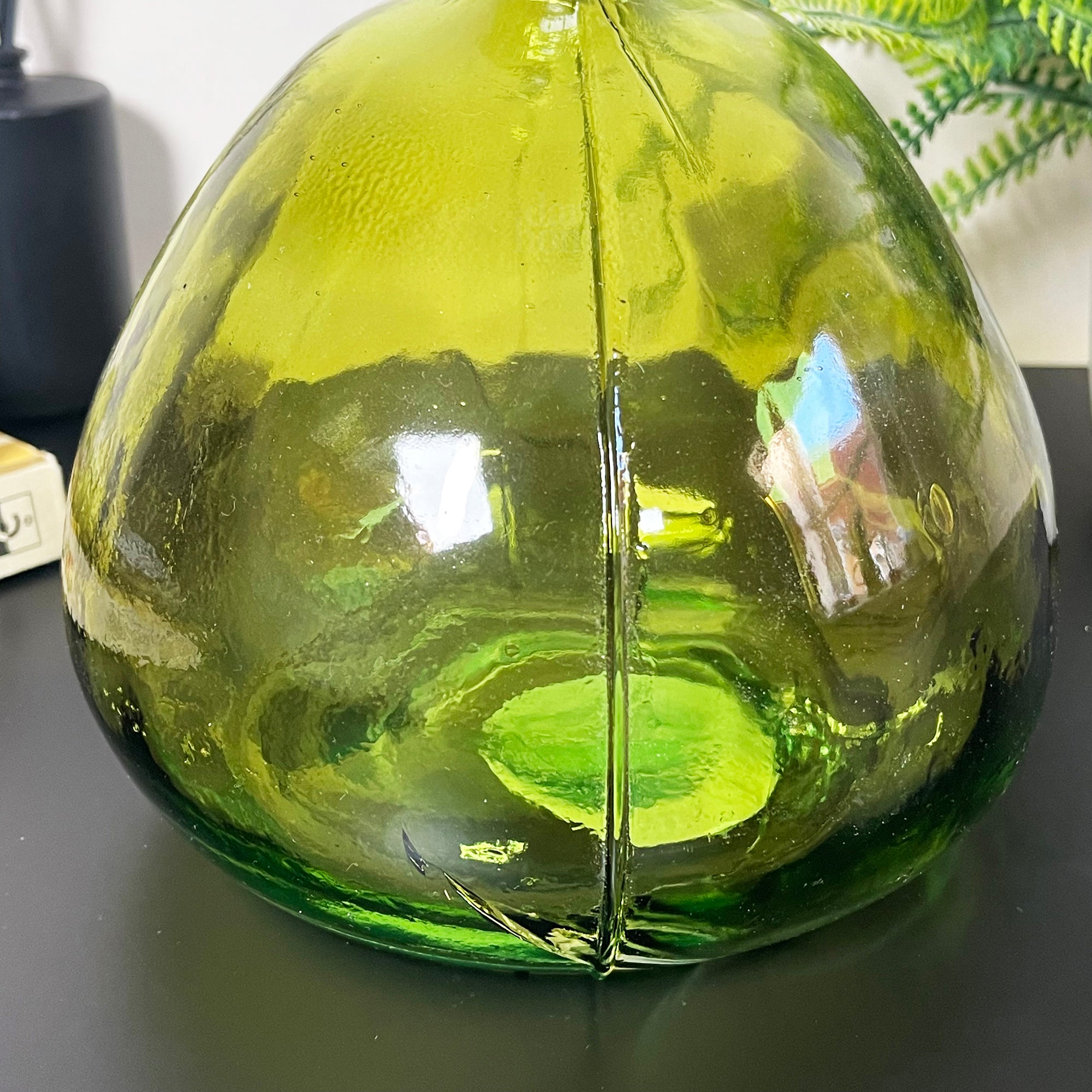 Recycled Glass Green Bubble Vase
